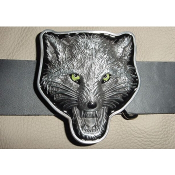 Głowa wilka klamra 3D (id: 2702)